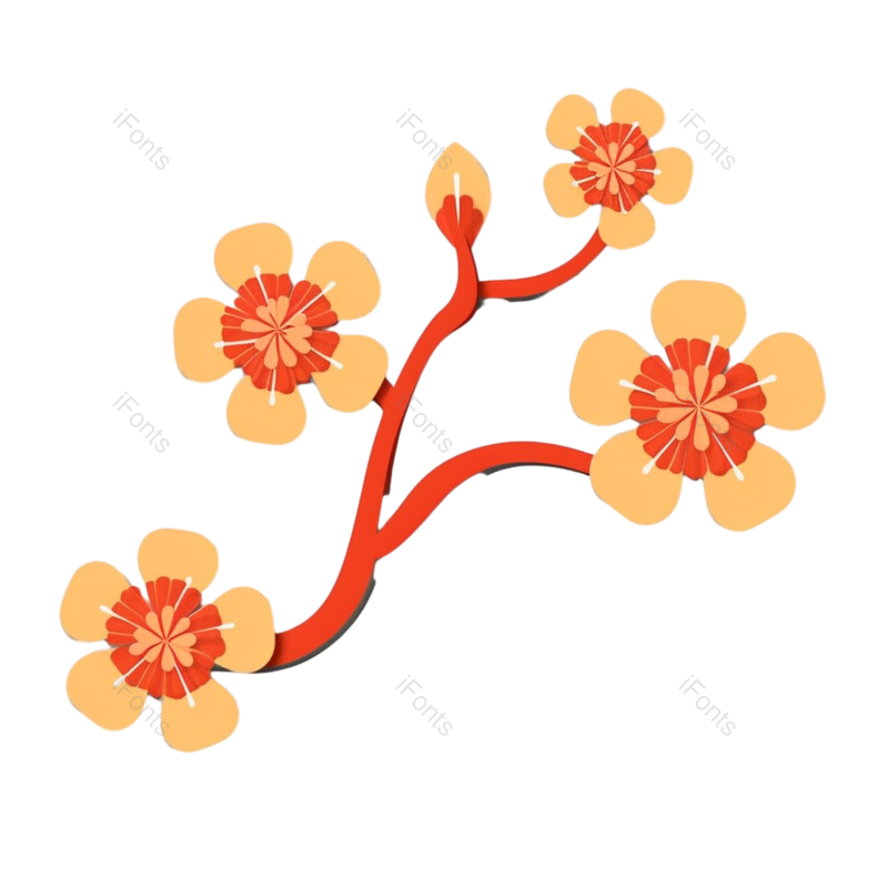 元素图片,丝带元素,黄色的花PNG,插画免抠素材